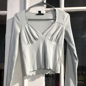 Never Worn! Women’s, long sleeve; Forever 21, very light blue, size small